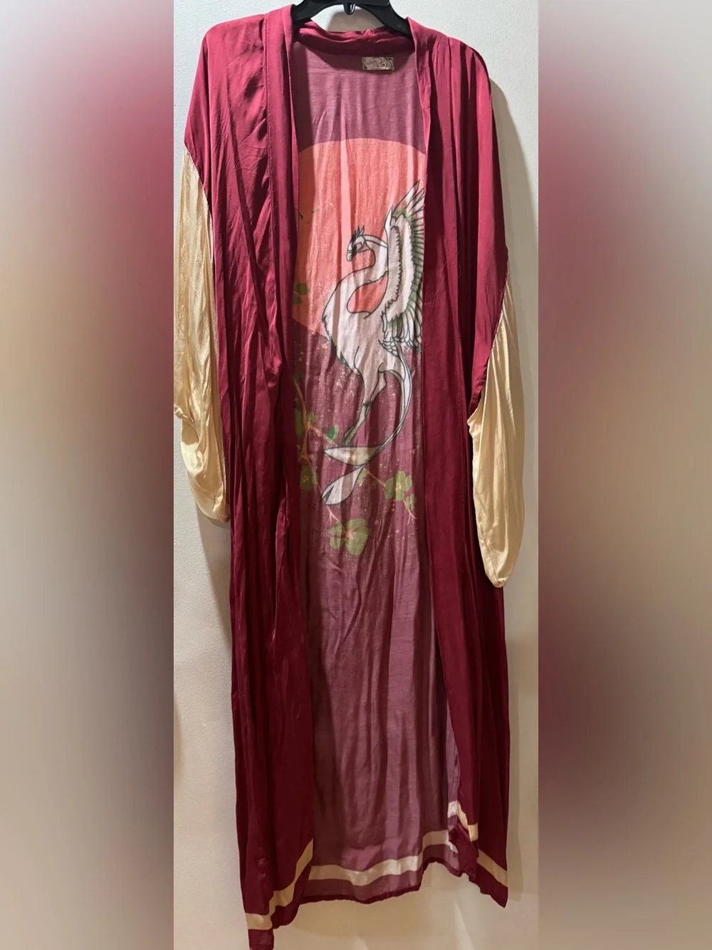 Free People Rising Sun Red Print Women's Kimono maxi